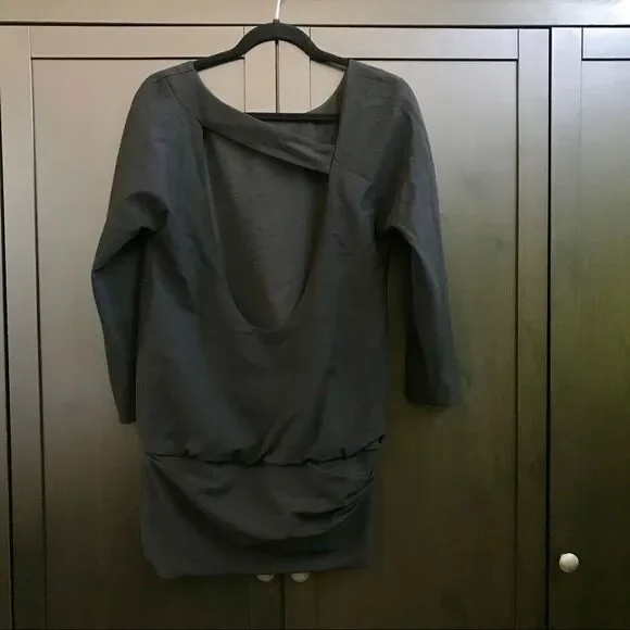 Jaiphr Black Crepe Long Sleeve Mini Dress Size P - Picture 2 of 4